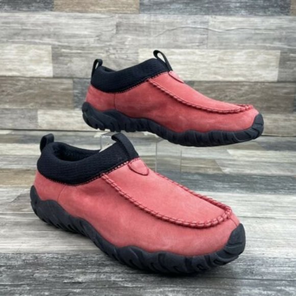 Teva Shoes - Teva 6853 Nubuck Mules Red Suede Women's Comfort Shoes Size 7